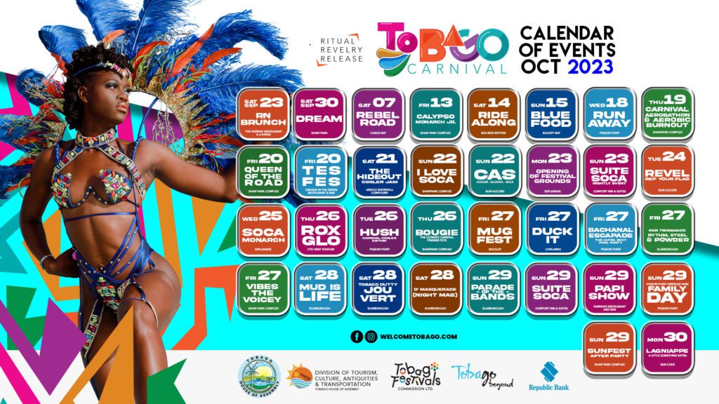 calendar of events for Tobago carnival 2023